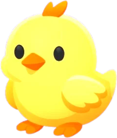 Downy, a very round yellow chick